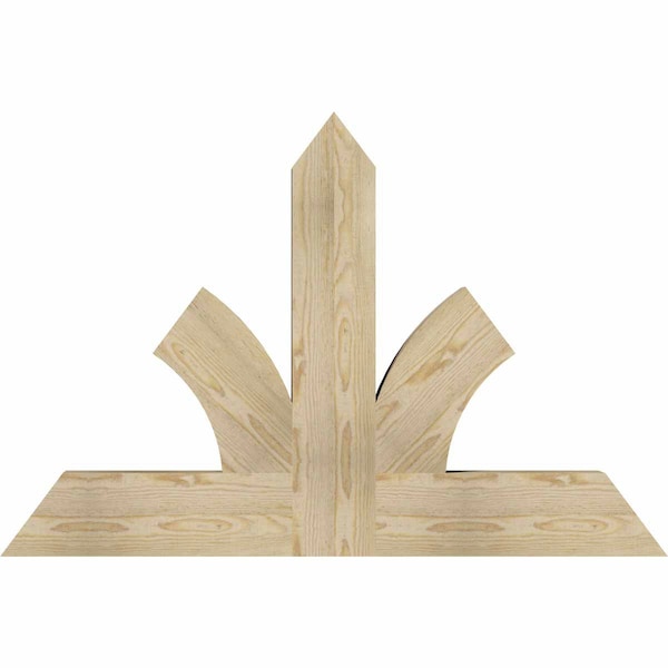 Ekena Millwork Richland Rough Sawn Timber Gable Bracket, Douglas Fir, 48"W x 32"H x 4"D x 6"F, 16/12 Pitch GBW048X32X0406RIC00RDF - main
